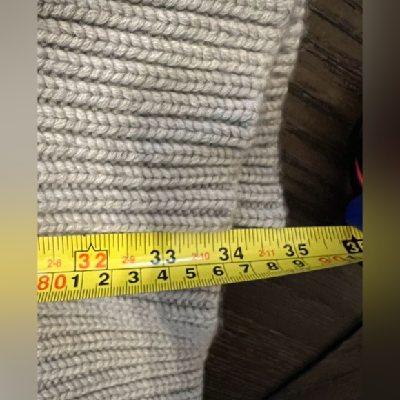 Dreamy Soft Cashmere Grey Belted Cardigan 90% merino wool 10% Cashmere M - Picture 7 of 12